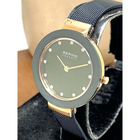 Bering Women's Watch 11429-367 Quartz Rose Gold Blue Mother of Pearl Cer…